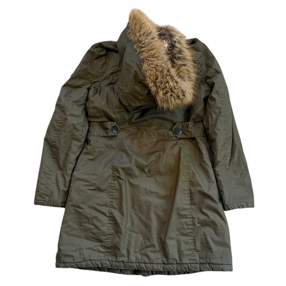 Urban Republic size small faux fur hooded military hunter green jacket - Picture 3 of 6